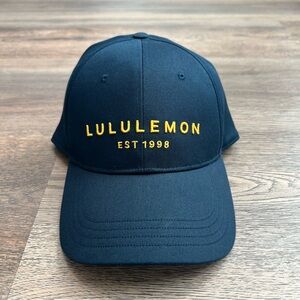 NWOT Lululemon Classic Ball Cap L/XL Navy Blue Structured Cotton Hat
